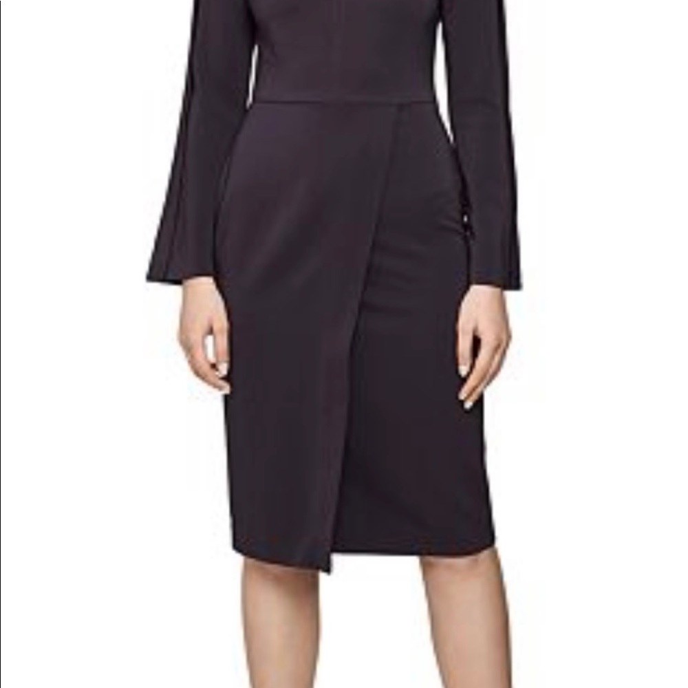 Reiss Anouk Slim Cutout Fitted Dress in Berry Color